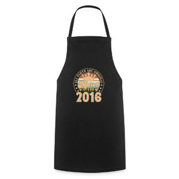 Mars 2016. Cadeau d’anniversaire mars 2016. March. - Tablier de cuisine - noir - Devant - AI Model Male 185 dark (185cm)