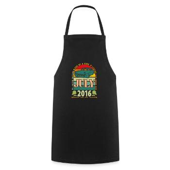 July 2016 birthday gift. July 2016. - Cooking Apron - black - Front - AI Model Male 185 dark (185cm)