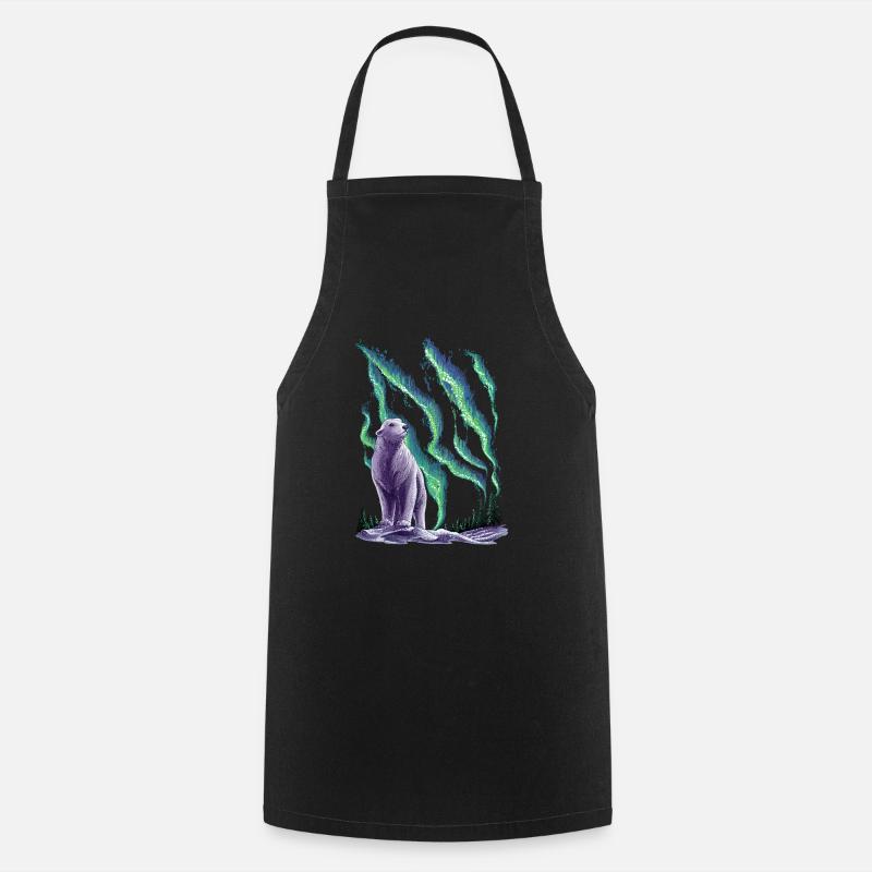 Winter polar bear - Cooking Apron - black