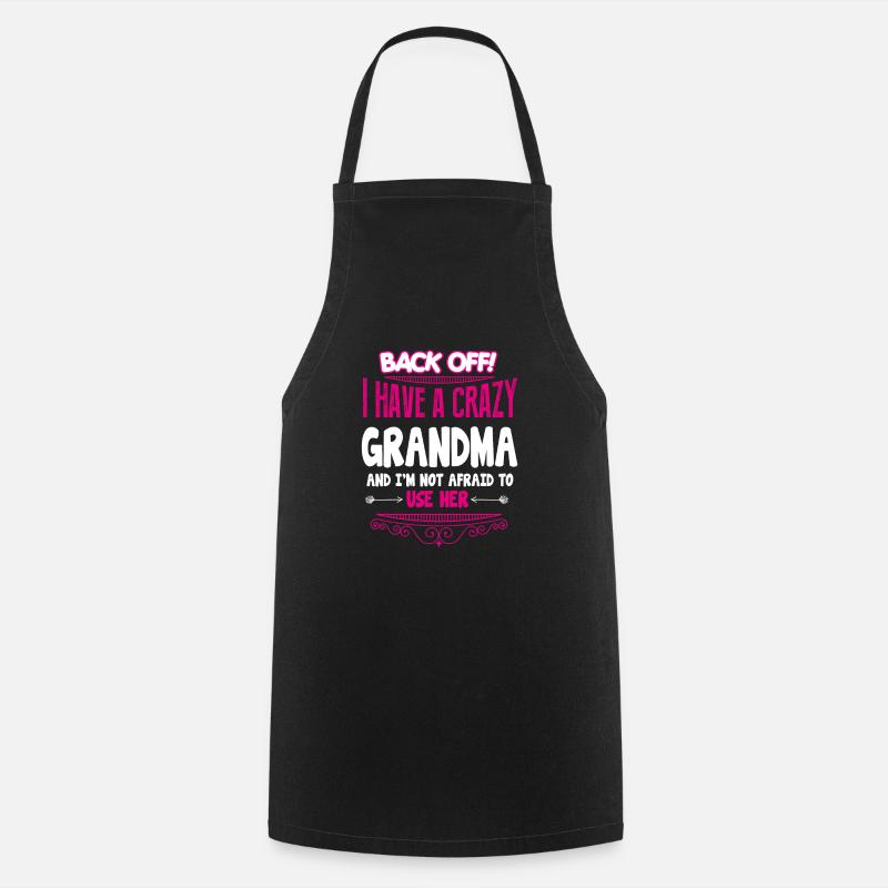 crazy grandma - Cooking Apron - black
