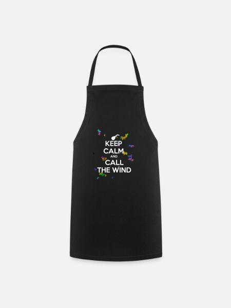 Keep calm and call the wind - Cooking Apron - black