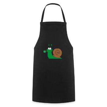 Escargot Doux Schngge - Tablier de cuisine - noir - Devant - AI Model Male 185 dark (185cm)