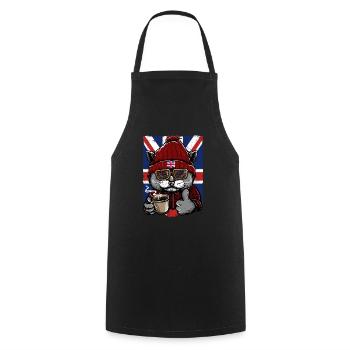 UK Union Jack Flag T-Shirt English England Cats - Tablier de cuisine - noir - Devant - AI Model Male 185 dark (185cm)