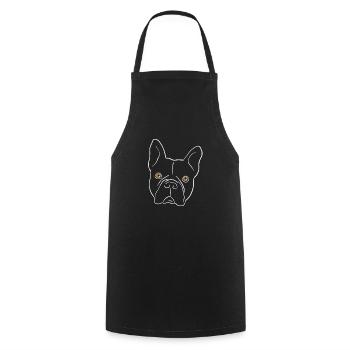 French bulldog - Cooking Apron - black - Front - AI Model Male 185 dark (185cm)