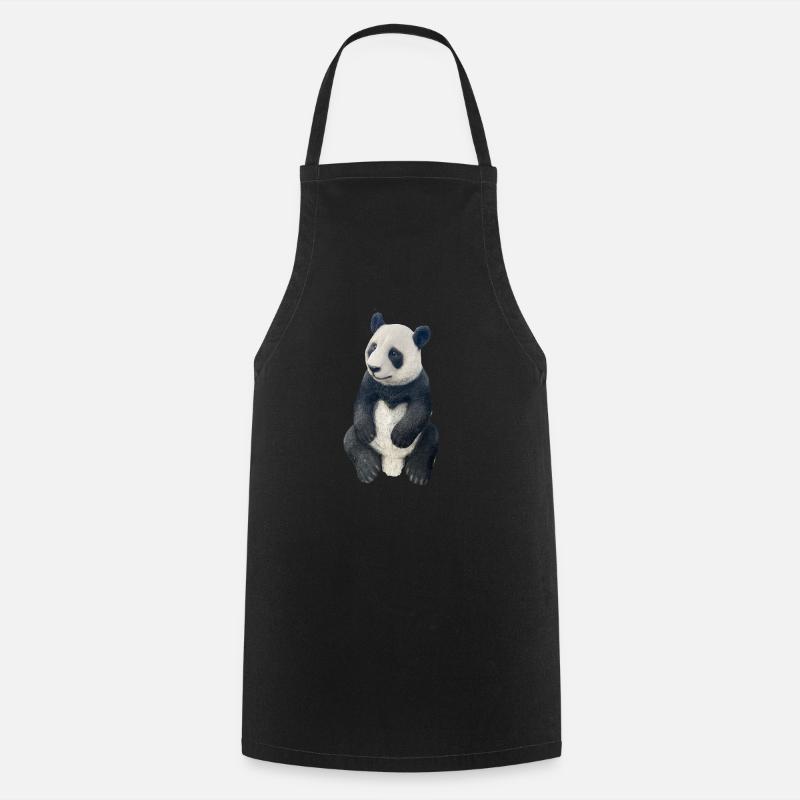 Panda - Kochschürze - Schwarz