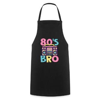 Party 80s 80s Bro Mottoparty 80's - Cooking Apron - black - Front - AI Model Male 185 dark (185cm)