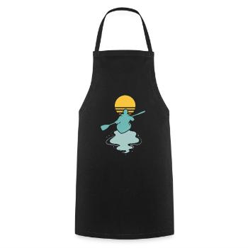 Kayak Sunset I Kayaking I Kayaker - Cooking Apron - black - Front - AI Model Male 185 dark (185cm)