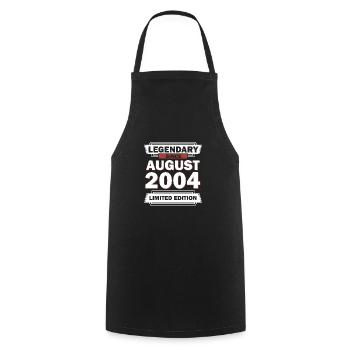 18th birthday August vintage 2004 gift idea - Cooking Apron - black - Front - AI Model Male 185 dark (185cm)