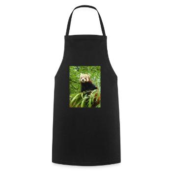 Red Panda - Cooking Apron - black - Front - AI Model Male 185 dark (185cm)