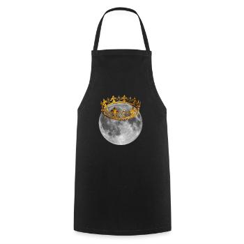 Moon with crown - Cooking Apron - black - Front - AI Model Male 185 dark (185cm)