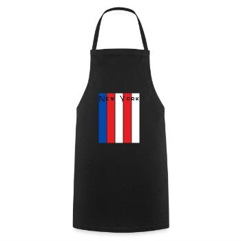 La ville de New York - Tablier de cuisine - noir - Devant - AI Model Male 185 dark (185cm)