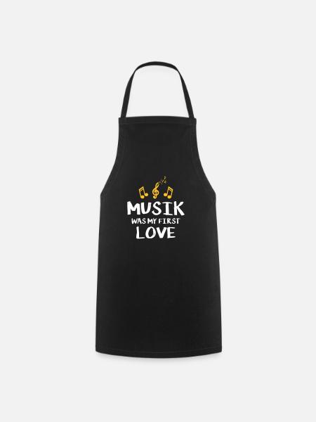 music was my first love - Kochschürze - Schwarz