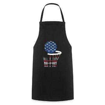 Sport Us Flag Netball - Kochschürze - Schwarz - Vorne - AI Model Male 185 dark (185cm)