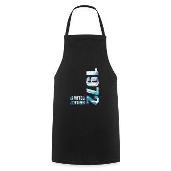 1972 Limited Edition T-Shirt Birthday Idea - Cooking Apron - black - Front - AI Model Male 185 dark (185cm)