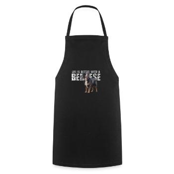 Bouvier bernois - Tablier de cuisine - noir - Devant - AI Model Male 185 dark (185cm)
