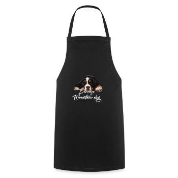 Bouvier bernois - Tablier de cuisine - noir - Devant - AI Model Male 185 dark (185cm)