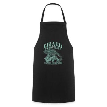 Panther Chameleon Chameleon Lizard Whisperer - Cooking Apron - black - Front - AI Model Male 185 dark (185cm)