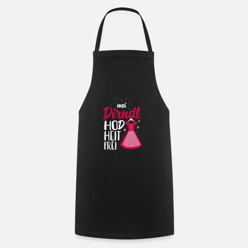 Dirndl is in da Wäsch - Bayrisches - Tablier de cuisine - noir