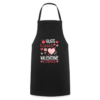 Valentine's Day Couple Relationship - Cooking Apron - black - Front - AI Model Male 185 dark (185cm)