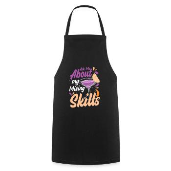 Cocktail Drink Mixing Bottle - Cooking Apron - black - Front - AI Model Male 185 dark (185cm)