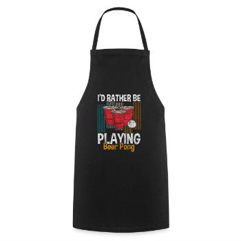 Beer Pong Game Célébration Sports d’équipe - Tablier de cuisine - noir - Devant - AI Model Male 185 dark (185cm)
