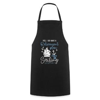 Sailing Ship Sailor Sail - Cooking Apron - black - Front - AI Model Male 185 dark (185cm)