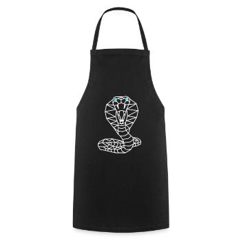 Snake Geometric Line - Cooking Apron - black - Front - AI Model Male 185 dark (185cm)