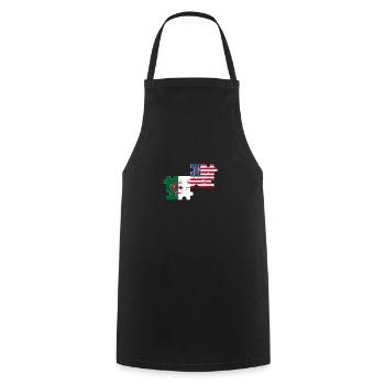 Albanie USA Drapeau albanais - Tablier de cuisine - noir - Devant - AI Model Male 185 dark (185cm)