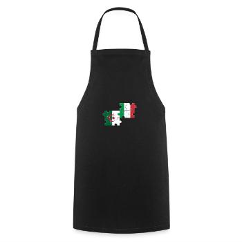 Algeria Italy Flag Italian Algerian - Cooking Apron - black - Front - AI Model Male 185 dark (185cm)