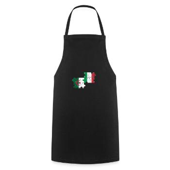 Algérie Italie Drapeau Italien Algérien - Tablier de cuisine - noir - Devant - AI Model Male 185 dark (185cm)