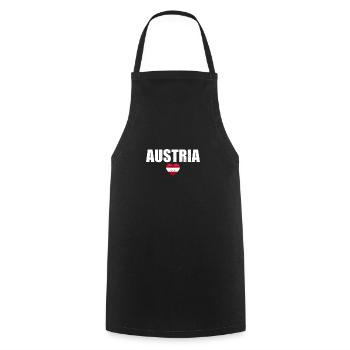 Autriche Autriche Drapeau autrichien - Tablier de cuisine - noir - Devant - AI Model Male 185 dark (185cm)