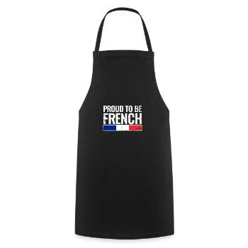 Proud To Be French France French French - Cooking Apron - black - Front - AI Model Male 185 dark (185cm)