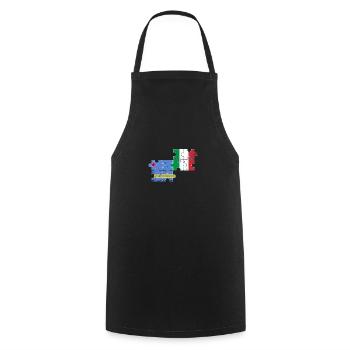 Aruba Italien Vintage Flagge Arubaner - Kochschürze - Schwarz - Vorne - AI Model Male 185 dark (185cm)