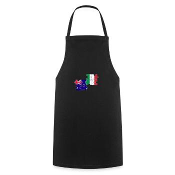 Australie Italie Vintage Flag Australien - Tablier de cuisine - noir - Devant - AI Model Male 185 dark (185cm)