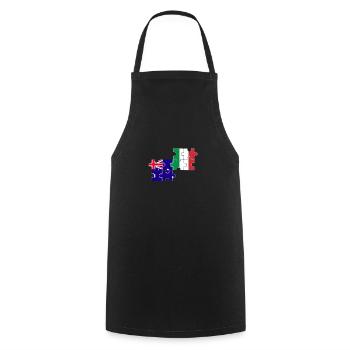 Australia Italy Flag Italian Australian - Cooking Apron - black - Front - AI Model Male 185 dark (185cm)