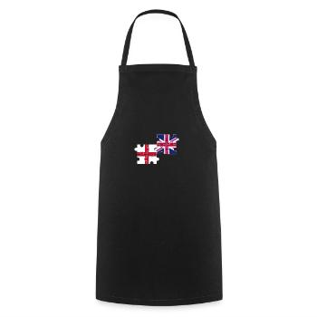 England UK Flagge Britischer Engländer - Kochschürze - Schwarz - Vorne - AI Model Male 185 dark (185cm)