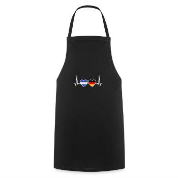 Honduras Allemagne Heartbeat Flag Hondurien - Tablier de cuisine - noir - Devant - AI Model Male 185 dark (185cm)