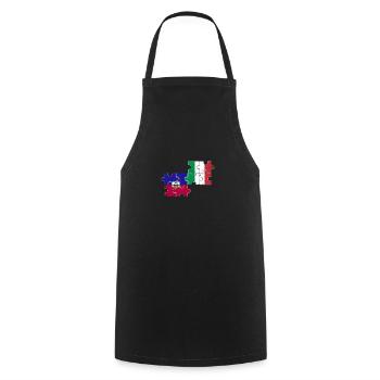 Haïti Italie Vintage Drapeau Italiens Haïtiens - Tablier de cuisine - noir - Devant - AI Model Male 185 dark (185cm)