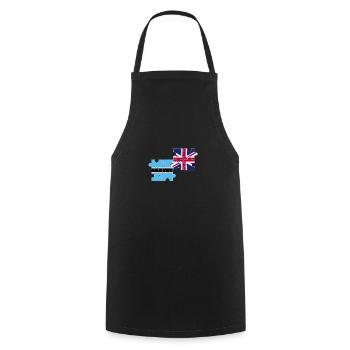 Botswana UK flag British Botswanan - Cooking Apron - black - Front - AI Model Male 185 dark (185cm)