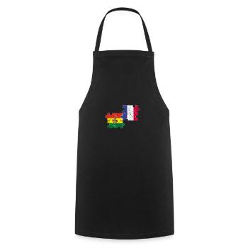 Bolivie France Drapeau Boliviens - Tablier de cuisine - noir - Devant - AI Model Male 185 dark (185cm)