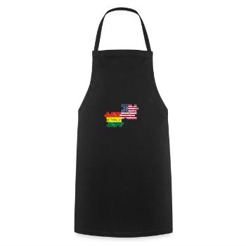 Bolivien USA Vintage Flagge Bolivianisch - Kochschürze - Schwarz - Vorne - AI Model Male 185 dark (185cm)