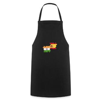 Indien Spanien Flagge Spanier Inder - Kochschürze - Schwarz - Vorne - AI Model Male 185 dark (185cm)