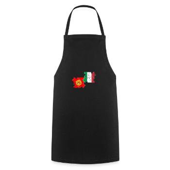 Kyrgyzstan Italy Vintage Flag Kyrgyz - Cooking Apron - black - Front - AI Model Male 185 dark (185cm)