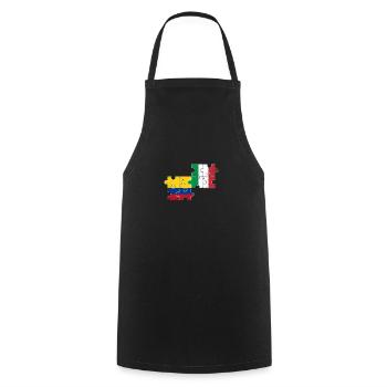 Colombia Italy Vintage Flag Italian - Cooking Apron - black - Front - AI Model Male 185 dark (185cm)