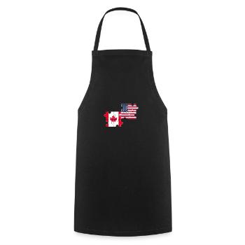 Kanada USA Flagge Amerikanisch Kanadisch - Kochschürze - Schwarz - Vorne - AI Model Male 185 dark (185cm)