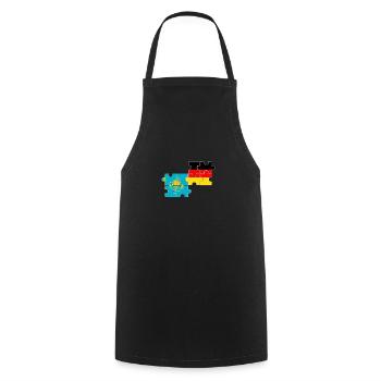 Kazakhstan Allemagne Drapeau allemand Kazakh - Tablier de cuisine - noir - Devant - AI Model Male 185 dark (185cm)