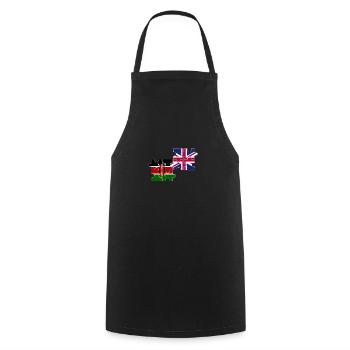 Kenya Drapeau du Royaume-Uni Kényan britannique - Tablier de cuisine - noir - Devant - AI Model Male 185 dark (185cm)