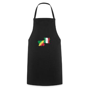 Republik Kongo Italien Vintage Flagge Kongole - Kochschürze - Schwarz - Vorne - AI Model Male 185 dark (185cm)