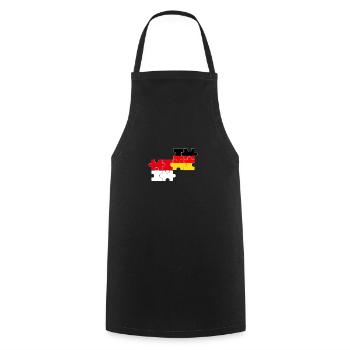 Indonésie Allemagne Drapeau Allemand Indonésien - Tablier de cuisine - noir - Devant - AI Model Male 185 dark (185cm)