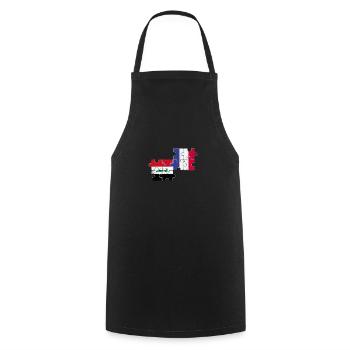 Irak Frankreich Vintage Flagge Französisch Iraker - Kochschürze - Schwarz - Vorne - AI Model Male 185 dark (185cm)